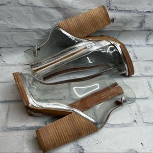 Jeffrey Campbell Clear Booties Women's Size 6.5